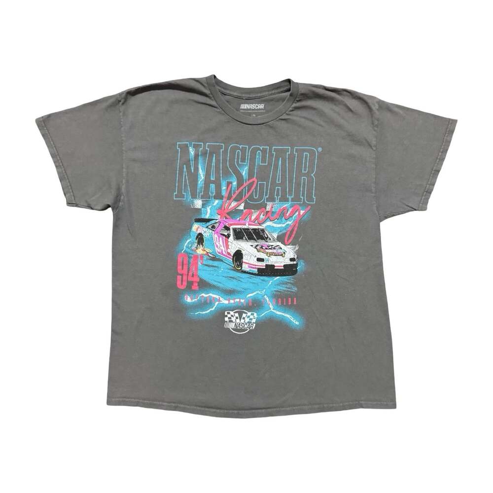 Nascar Racing 1994 Daytona Beach Florida Graphic Tshirt Gray Vintage Style Tee